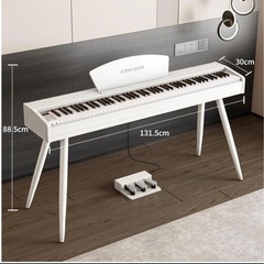 電子ピアノ 88鍵盤 ハンマーアクション鍵盤 木製スタイル 音源 3本ペダルの画像