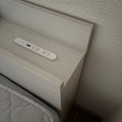 ダブルベッド フレーム、マットレスセット 説明書付きの画像