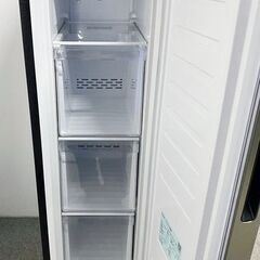 高年式 2024年製 AQUA/アクア 1ドア冷凍庫 ファン式 105L スリム 右開き AQF-SFA11P(S) シルバー 中古家電 店頭引取歓迎 uR10192の画像