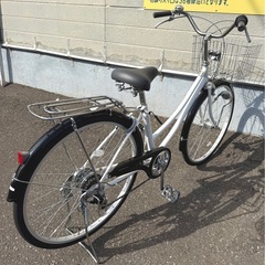 札幌市内配送可 美品 MARCLE マルクル 日常266 26インチ 自転車 シティサイクル ママチャリ 6段変速 ホワイトの画像