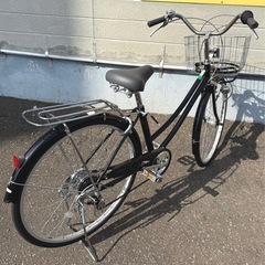 札幌市内配送可 美品 MARCLE マルクル 日常266 26インチ 自転車 シティサイクル ママチャリ 6段変速 ブラック の画像