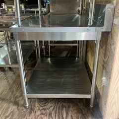 業務用厨房機器✨タニコーtanicoステレンス作業台汚れ・傷あり💦幅90.3cm奥行き75.2cm高さ79.5cmシルバーの画像