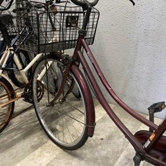 デカカゴ付き自転車　ママチャリの画像