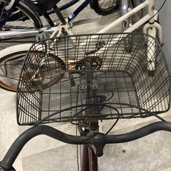 デカカゴ付き自転車　ママチャリの画像