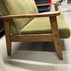 2510-731 2人掛けソファ オリーブグリーン 中古の画像