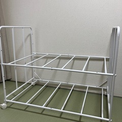 布団収納ラック 2段 高さ調節 キャスター付き 収納 布団ラック 押し入れ クローゼットの画像