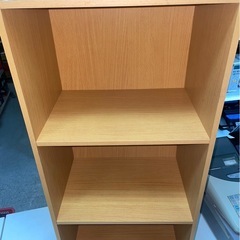 3段　カラーボックス　棚　収納　便利　マルチ収納　整理　教科書　本　2点あります。　W420×D290×H890　中古　③の画像