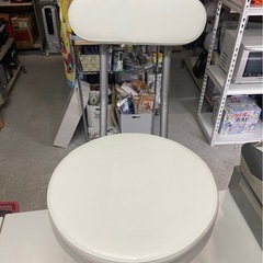 NITORI　ニトリ　折りたたみ　チェアー　背付き　椅子　イス　ホワイト　W315×D470×H730　中古　④の画像