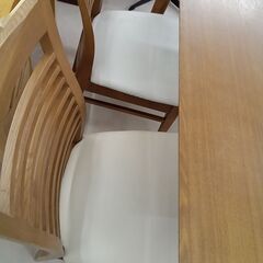 リユースのサカイ栃木店★ジモティ割あり★ NITORI ダイニングセット　ニトリ ロレイン２ ライトブラウン W135×D80×H70 クリーニング済み TC11368の画像