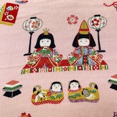 ひな祭り　節句　ちりめんタペストリー　未使用品の画像