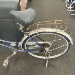 【リサイクルショップどりーむ荒田店】No.560 エコチャリNo.22429R 自転車 青 ブルー 24インチ ギア無し サドル固定 タイヤ溝浅 ベル無し ライト無しの画像