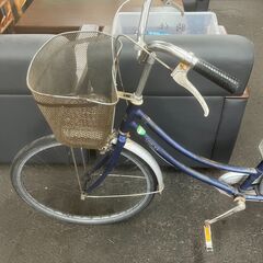 【リサイクルショップどりーむ荒田店】No.560 エコチャリNo.22429R 自転車 青 ブルー 24インチ ギア無し サドル固定 タイヤ溝浅 ベル無し ライト無しの画像