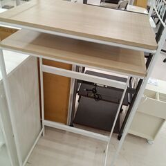 リユースのサカイ栃木店★ジモティ割あり★  ラック ベージュ×ホワイト W57.5×D39.5×H179.5 クリーニング済み TC11370の画像