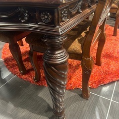 ジモティー割引🏷️【ジャングルジャングル 岸和田和泉インター店】アンティーク 猫脚6人ダイニングテーブル 和泉市 堺市 岸和田市 泉大津市 高石市 泉北郡熊取町の画像