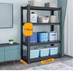 値下げしました　10/31引渡し限定　スチールラック 黒の画像