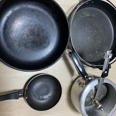 【無料】フライパン＆圧力鍋セット★土曜日までに引き取り希望の画像