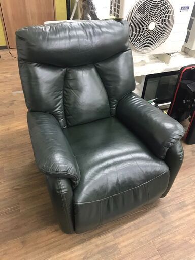 【ジャングルジャングル広陵店】LURKEY　電動リクライニングソファー　一人用　レザー　グリーン