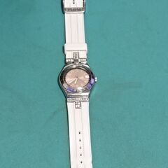 ⚠️～11/2まで  10000円⇒4000円　SWATCH (スウォッチ) 腕時計 IRONY アイロニー  レディース ホワイト/ピンク 国内正規品 中古品 の画像