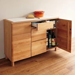 アルダー天然木アールデザインシリーズ カウンター 幅120cm