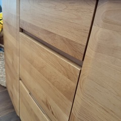 アルダー天然木アールデザインシリーズ カウンター 幅120cmの画像