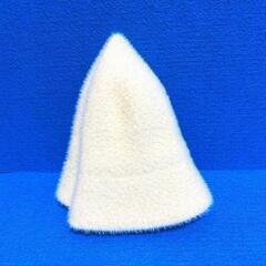 【新品 / シャンブル】 ホワイト クローシュハット バケットハット レディ－スの画像