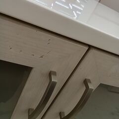 リユースのサカイ栃木店★ジモティ割あり★  食器棚 ホワイト W99.5×D42×H115.5 クリーニング済み TC11377の画像