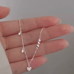 ハート シルバー ブレスレットの画像