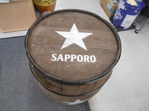 サッポロビール 木製 樽 高さ：約66.5cm ヴィンテージ アンティーク ディスプレイ 装飾 醸造 麦酒 苫小牧西店