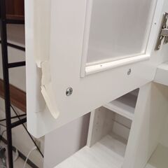 リユースのサカイ栃木店★ジモティ割あり★ NITORI 食器棚 ホワイト W58.5×D41×H181 クリーニング済み TC11379の画像