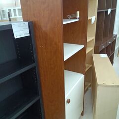 リユースのサカイ栃木店★ジモティ割あり★  本棚 ブラウン×ホワイト W60×D40.5×H175 クリーニング済み TC11380の画像