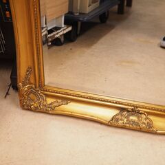 イタリアアンティーク調 ウォールミラー 大型 配達設置対応 サイズ：約67×87×5.5cm程度の画像