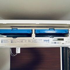 【自動掃除・ムーブアイ】三菱 霧ヶ峰 MSZ-EX2219E7-W（2020年製/R32）新居浜市｜2階→1階室外機｜取り外しOKの画像