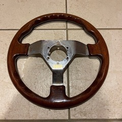 当時物！！　33.5パイ　ウッドステアリングの画像