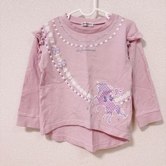 子供服　長袖カットソー　トップス　110cm ピンク　女の子の画像