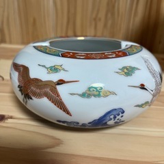 有田焼の「染錦鶴絵」陶磁器のセットの画像