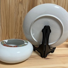 有田焼の「染錦鶴絵」陶磁器のセットの画像