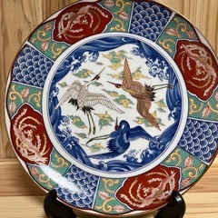 有田焼の「染錦鶴絵」陶磁器のセットの画像