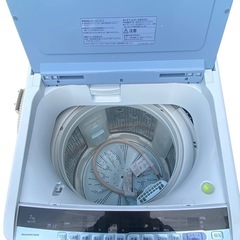 【ジ1030-24】 ファミリーでも使える大きいサイズ‼️HITACHI 全自動電気洗濯機 BW-V70C形 2019年製　7.0kgの画像