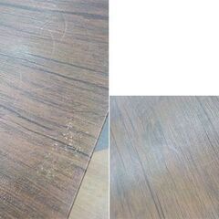 ② アイアンフレーム 4人掛けダイニングセット テーブル幅110㎝ チェア×4脚 木目調 食卓セット　西岡店の画像