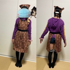 ハンドメイド エプロン 140cm程の画像