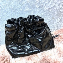 JINGPIN バッグ　キルティング バッグ　黒の画像