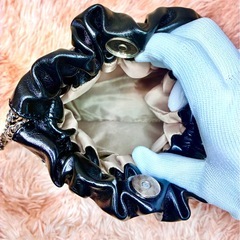 JINGPIN バッグ　キルティング バッグ　黒の画像