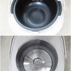 シャープ　炊飯器3合炊き　KS-CF05B-W　2022年製　最大炊飯容量0.54L　ホワイト　厚釜　マイコン パン調理機能　LED表示　ホワイト　230ZSの画像