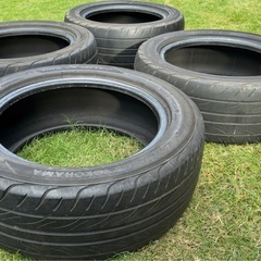 廃タイヤ4本差し上げます DIY等に！の画像
