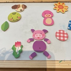 木製 マグネットアートの画像