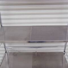 ステンレスシェルフ3段　キッチンラック　メタルラック　スチールラック　収納棚　オープン棚　キャビネット　直接引取歓迎　232ZSの画像