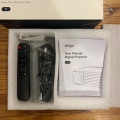 Akiyo 小型 プロジェクター 家庭用 6500LM 1080PフルHD 本体の画像