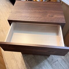 ニトリ 5段チェスト ハイチェスト 洋服タンス ダークブラウン 引出しレール付き 定価29,990円 横幅60cm奥行41cm高さ95.3cm  (KO-001 60HC-5 MBR)★買取帝国 志木店の画像