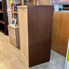 ニトリ 5段チェスト ハイチェスト 洋服タンス ダークブラウン 引出しレール付き 定価29,990円 横幅60cm奥行41cm高さ95.3cm  (KO-001 60HC-5 MBR)★買取帝国 志木店の画像