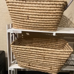 麻のカゴ2個